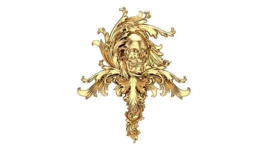 HUMAN SKULL TIE PIN