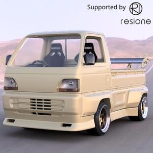 Full kit Drift Kei truck carry  Pandem body kit bride seat ToYo tires. Printable in 1/64 and 1/24 scale