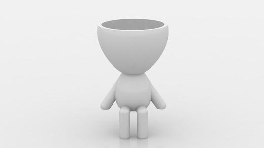 Toy Planter Figurine 3d printable miodel