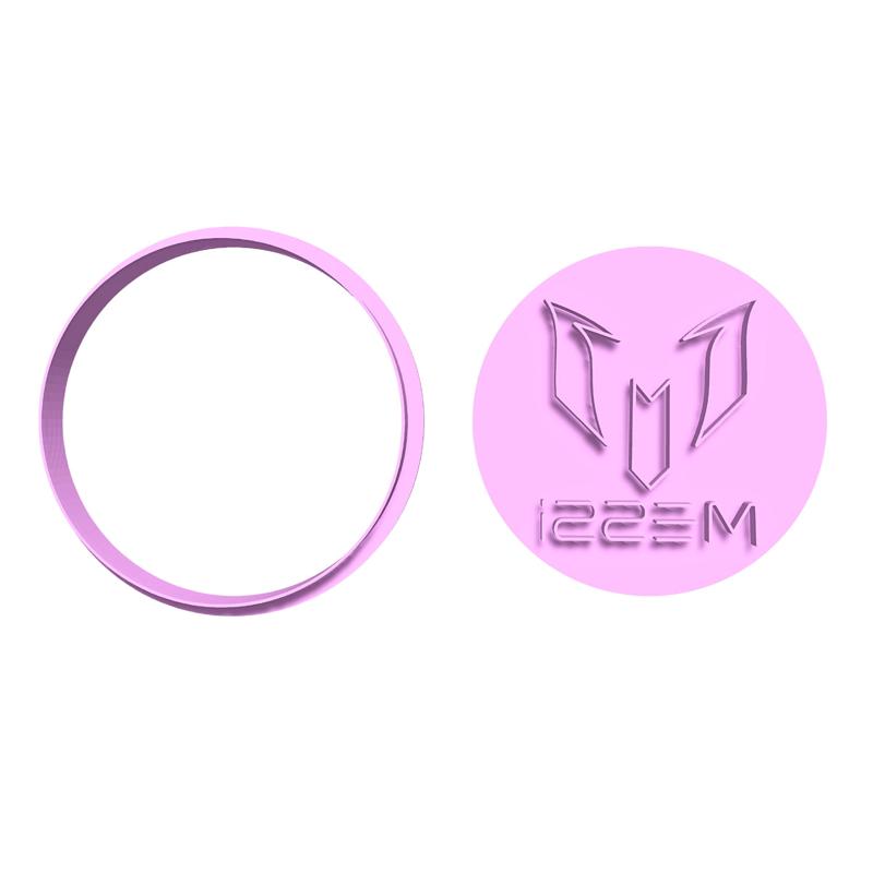 M Messi logo cookie cutter cookie cutter stamp