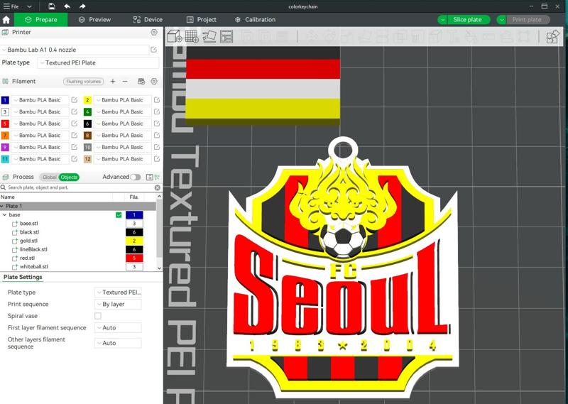 K League 1 seoul keychain shield printable and renderable