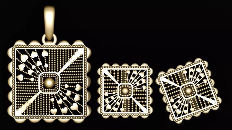 TRADITIONAL AFGHANI STYLE LOCKET SET 3D PRINTABLE MODEL