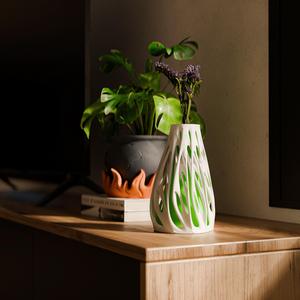 Bone Vase – 3D Printed Dual-Layer Organic Pattern Container