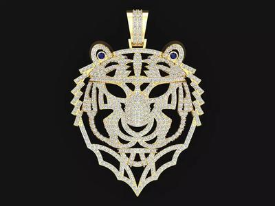 Tiger Pendant - Mens Pendant