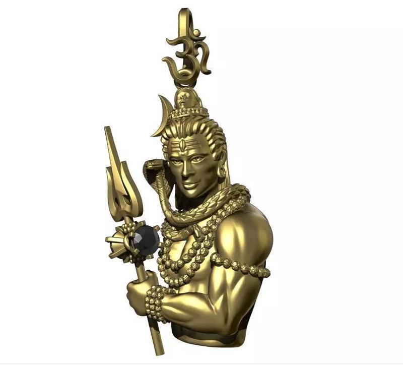 STYLIZED GOD SHIVA PENDANT - HOLLOWED
