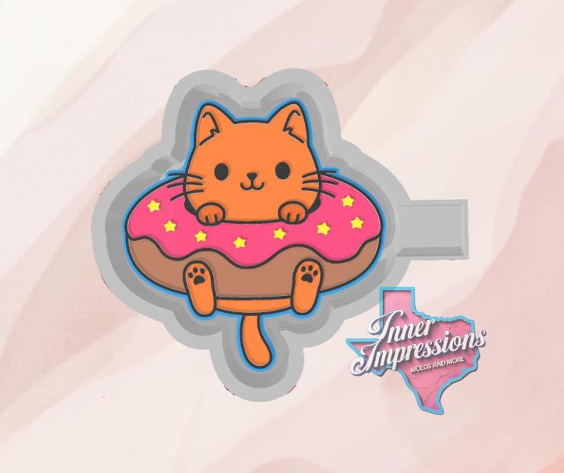 Cute Cat Donut Freshie Mold