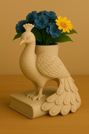 Peacock Planter – 3D Printed Decorative Pot
