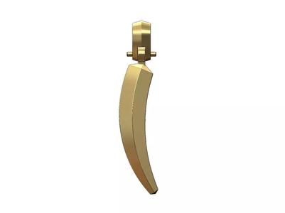 Curved faceted italian horn Cornicello pendant charm