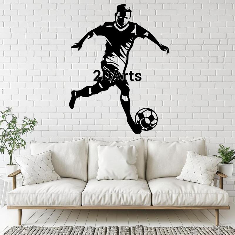 Football Player 2D Wall Art/Window Art - Digital STL & SVG File for 3D Printing or Laser Cutting