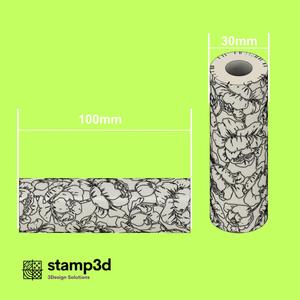 Texture roller Peonies seamless pattern | Texture roller Peonies seamless pattern