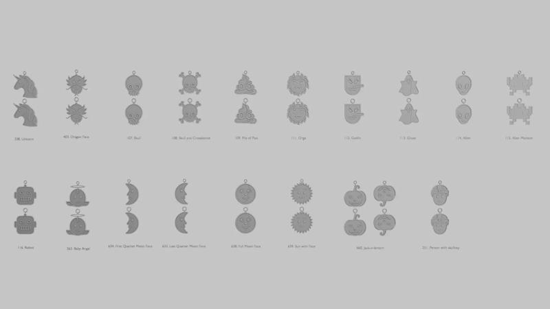 Creature Face Fantasy and Creature Faces Pendant Pack