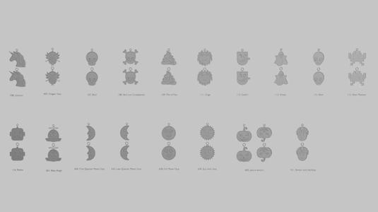 Creature Face Fantasy and Creature Faces Pendant Pack