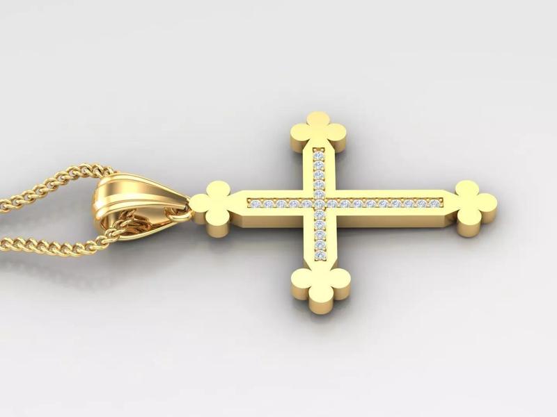 Cross Light Gold 4CP016 3DM STL