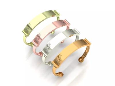 Bracelet suitable for engraving