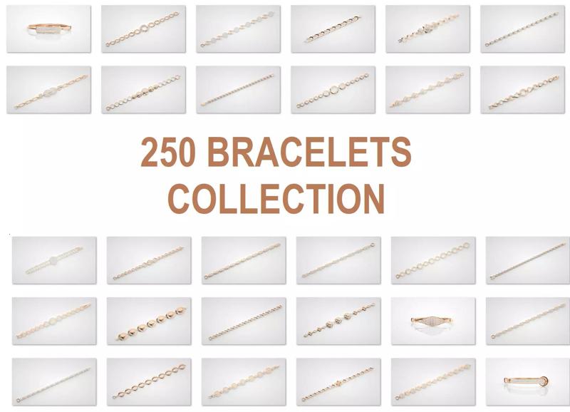 250 High Jewelry Bracelet Collection 3dm stl renders details