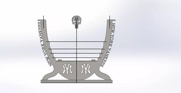 New York Yankees  Fire pit Modular Design Dxf for Cnc Laser
