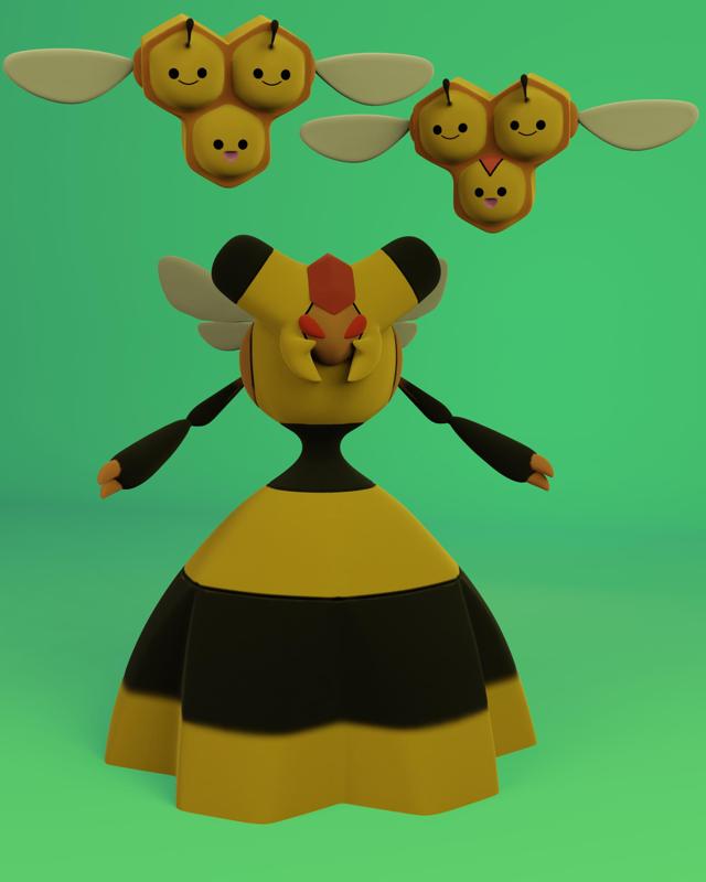 Vespiqueen+Combee Pokemon