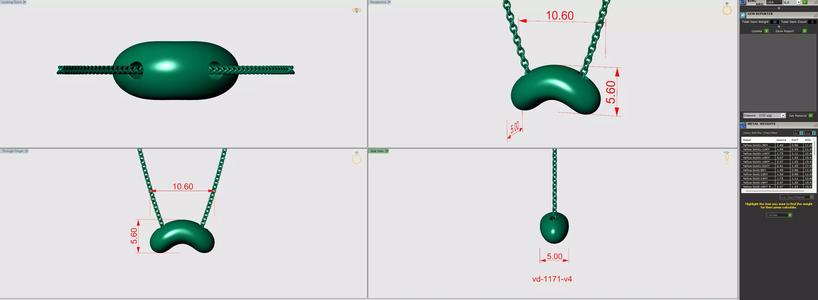 Chicago Bean Necklace
