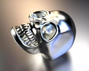 skull necklace Silver Gold  Print