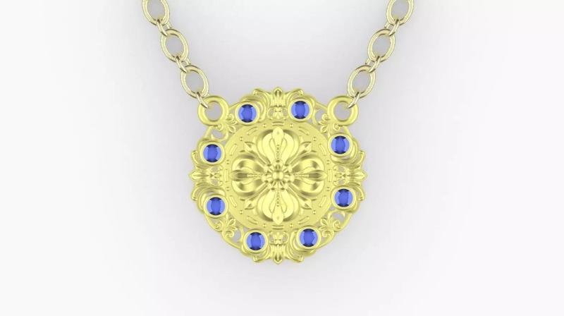 Beautiful Floral Diamond Necklace design