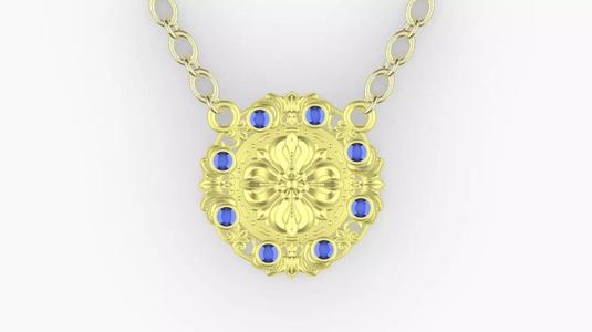 Beautiful Floral Diamond Necklace design