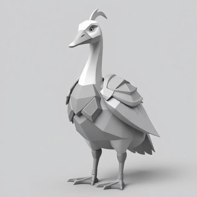 Warrior Goose – Fierce and Fearless 3D Model