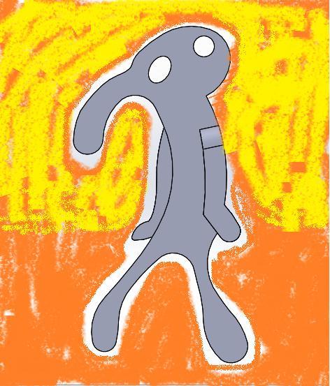 Key ring strong beauty squid squidward