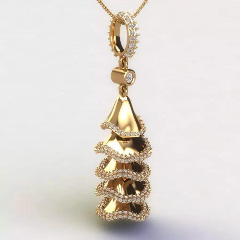 Jingle bell diamond pendant