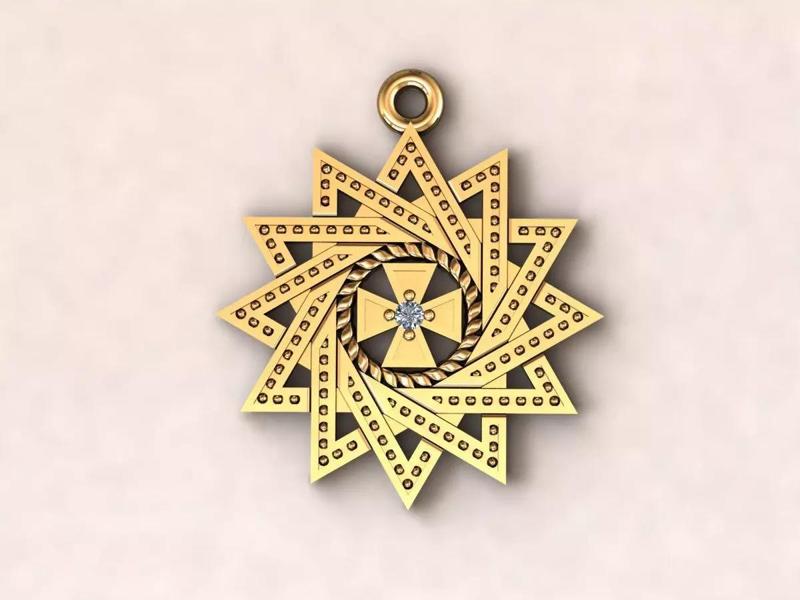 Star cross pendant 2
