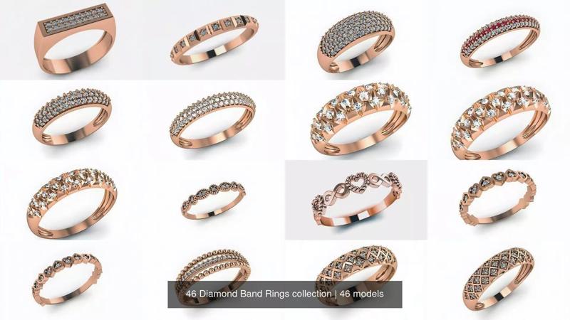 46 Diamond Band Rings collection