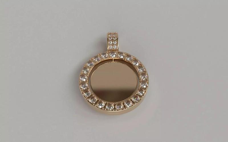 Spinning Picture Pendant - 3mm Stones - XSMALL