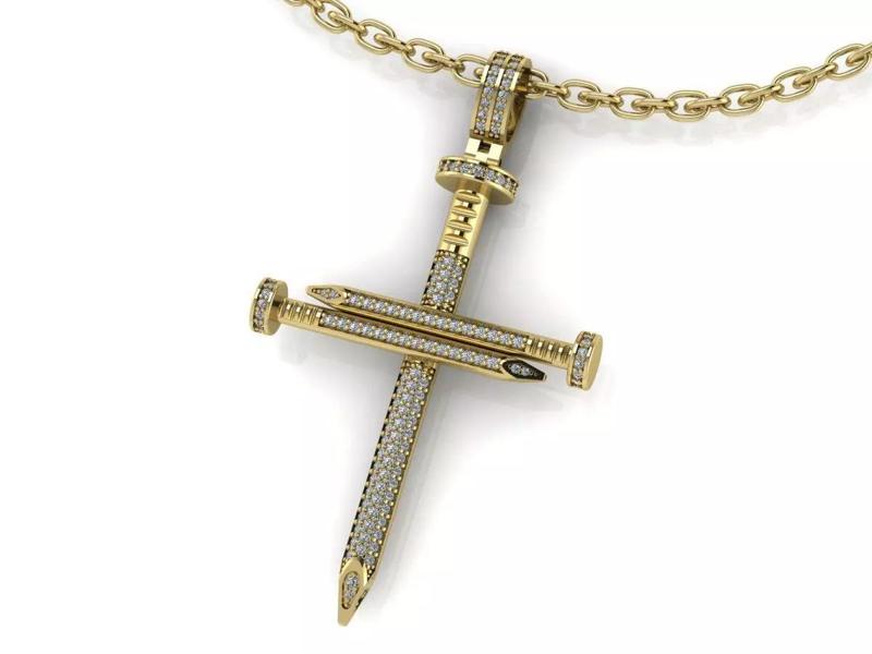 Nail Cross Pendant  Cartie