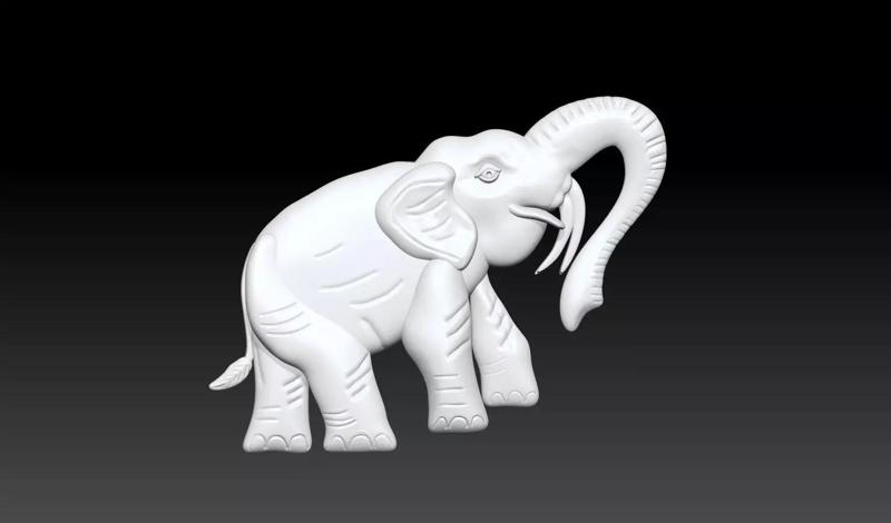 Elephant Relief  3D Printable Model