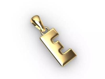 e Alphabet pendant stl verified