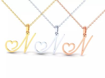 N  VALENTINE PENDANT HANDMADE FONT