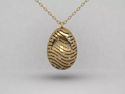 Luxury Egg-Shaped Pendant