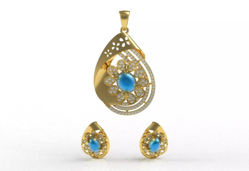 Diamond Pendant Set 36