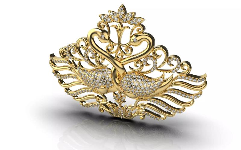 Entangled Swan Pendant