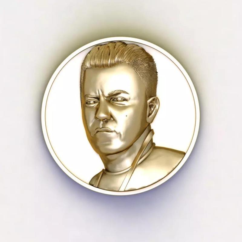 Human face model printable pendent