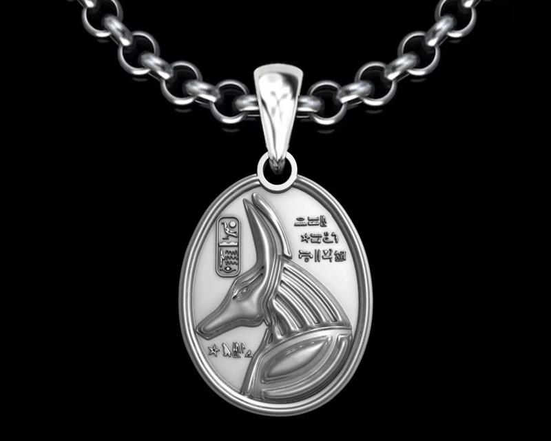 ANCIENT EGYPT ANUBIS SYMBOL PENDANT STL