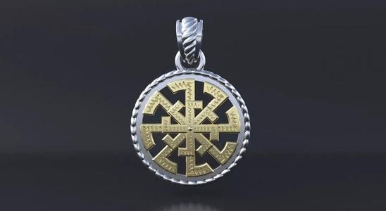 Ancient slavic nordic symbol 3D print  or CNC model
