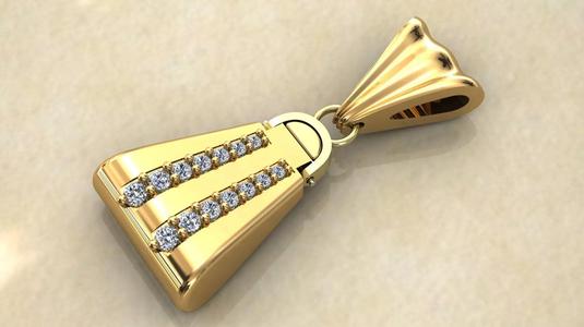 3D Pendant Necklace Model