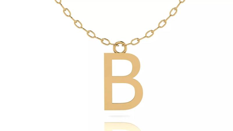 Alphabet Tahoma Letters Pendant  B