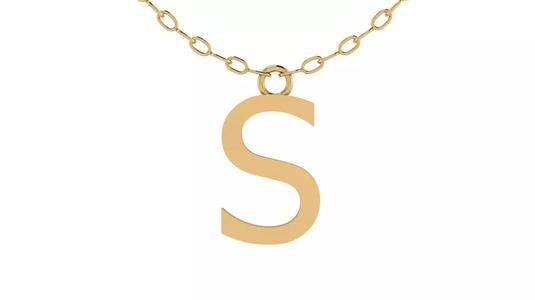 Alphabet Tahoma Letters Pendant  S