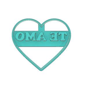 CORTADOR DE GALLETAS CORAZON TE AMO, CORTADOR DE GALLETAS 14 DE FEBRERO, CORTADOR DE GALLETAS SAN VALENTIN, CORAZON, TE AMO