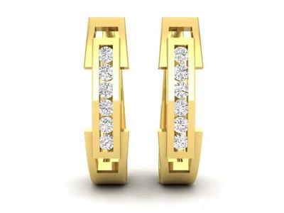 AV 689 Diamond Hoop Earrings for Women