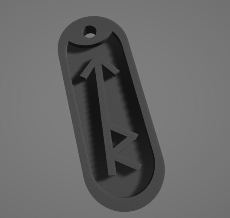 Tyr Rune Charm (Upright)