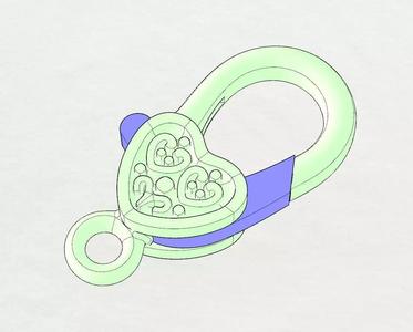 Jewelry Chain Hook Lock 17mm