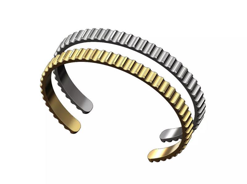 Simple fluted cuff bracelet