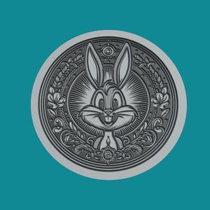 Bugs Bunny Print Model Bugs Bunny Medallion Bugs Bunny Wall Decor